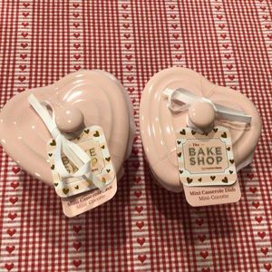 The bake shop by masterclass heart shaped mini casserole dish set of 2❤️
